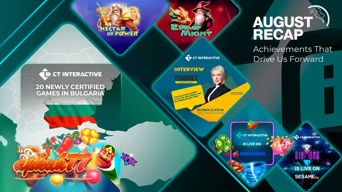 Tampilan antarmuka permainan slot modern dari CT Interactive
